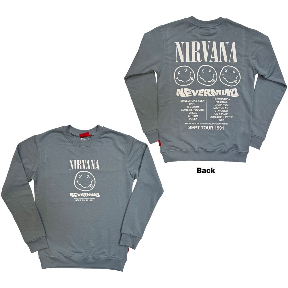 Nirvana - Nevermind Tour 1991 Sweater - Blue
